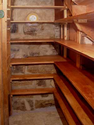 Pantry shelves