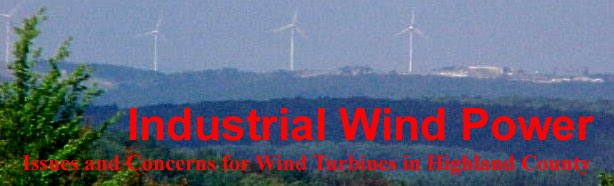 Industrial Wind Power in Highland Co, VA